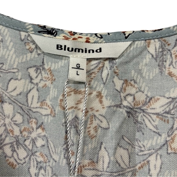 Blumind, Floral Midi Dress, Large, Blue, White, Brown - Picture 4 of 10